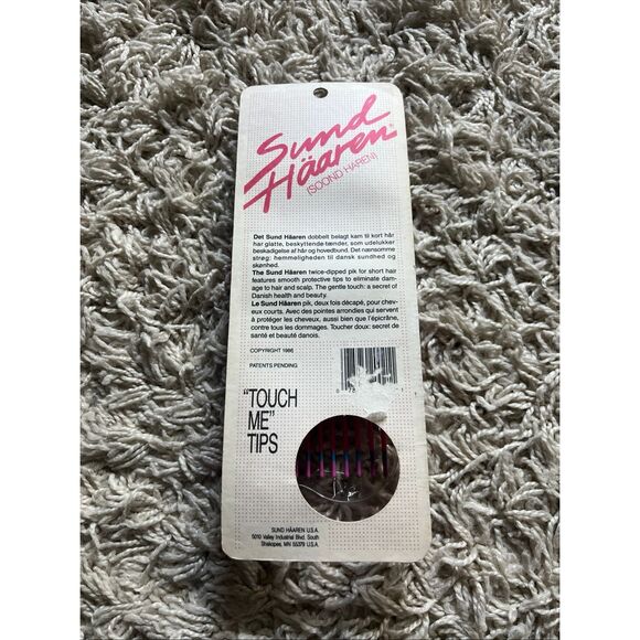 Sund Haaren Twice Dipped “Touch Me” Tips Comb & Piks 1986 Pink White Blue 3 Pack - Picture 5 of 8